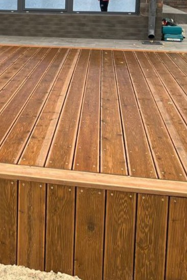 Открытый способ крепления террасной доски саморезами